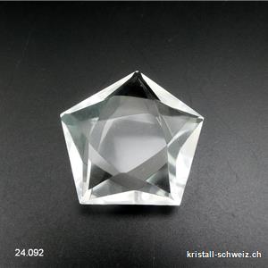 Pentagramm Bergkristall 4 cm x dick. 1,5 cm. Unikat