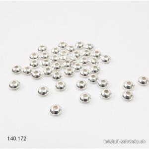 Rondelle aus 925 Silber 5 x 2,4 mm / Bohrung 1,8 mm