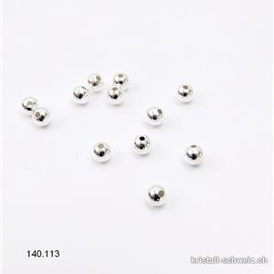 Perle aus 925 Silber, 4 mm / Bohrung 1,2 mm