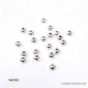 Rondelle aus 925 Silber, 4 mm / Bohrung 1,5 mm