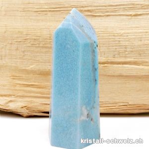 Blau Quarz mit Troilit, Obelisk 10 cm. Unikat 235 Gramm