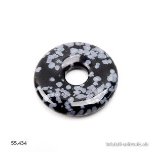 Obsidian Schneeflocken, Donut 3 cm