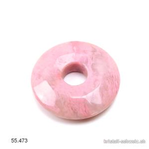 Rhodonit rosa, Donut 3 cm. Unikat A-Qual.
