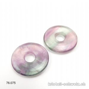 Regenbogen Fluorit hell, Donut 3 cm. A-Qual. Sonderangebot