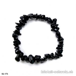 Armband Obsidian schwarz 18-19 cm. Gr. M-L