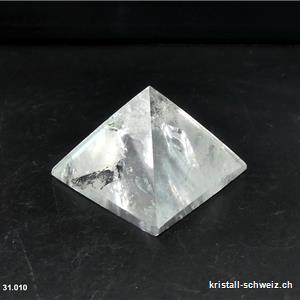 Pyramid Bergkristall, Basis 4 x H. 2,7 cm. Unikat