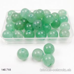 Aventurin grün, Kugel gelocht 8 - 8,5 mm. SONDERANGEBOT