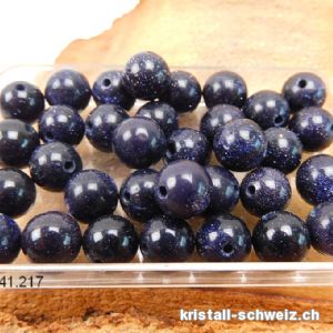 Goldfluss blau, Kugel gelocht 7 - 8 mm. AB-Qual. SONDERANGEBOT