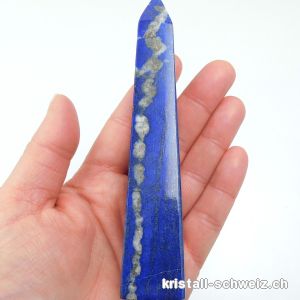 Lapislazuli natur auf Afghanistan, Obelisk 12,8 cm. Einzelstück 145,5 Gramm