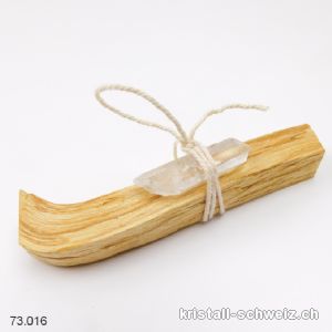 PALO SANTO Holz u. 1 Bergkristall rohe Spitze