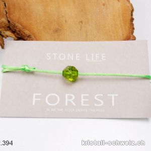 Armband Kristallglas grün - FOREST - mit verstellbarer Satinschnur grün. SONDERANGEBOT