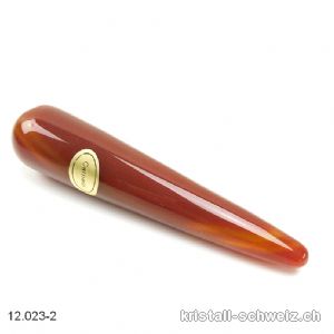 Griffel Karneol dunkel 9 cm. Unikat