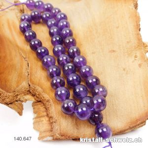 Strang Amethyst 10 mm / 38 cm, 38 Kugeln