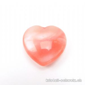Herz Quarz Wassermelone 3 x 3 x 1,2 cm. SONDERANGEBOT