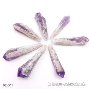 Amethyst dünne Rohspitze aus Brasilien 6,7 bis 7,5 cm. SONDERANGEBOT