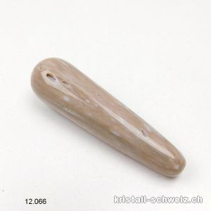 Griffel versteinertes Holz Hellfarbe 8,5 x 2,3 cm dick. Unikat