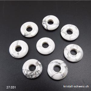 Magnesit - Howlith weiss, Donut 1,5 cm