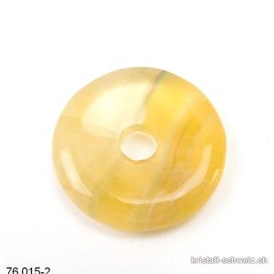 Fluorit Gelb aus Argentinien, Donut 3 cm. Unikat. RARITÄT