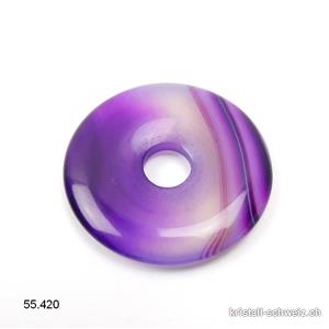 Achat violett gestreift, Donut 3 cm. SONDERANGEBOT