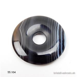 Achat braun-schwarz gestreift, Donut 3 cm