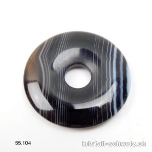 Achat braun-schwarz gestreift, Donut 3 cm