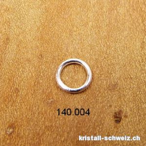 Ring geschlossen 6 mm x 0,8 mm aus 925 Silber