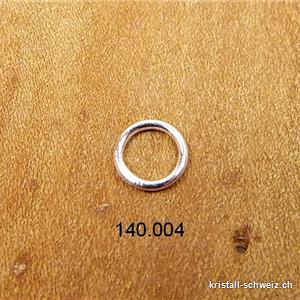 Ring geschlossen 6 mm x 0,8 mm aus 925 Silber