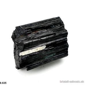 Turmalin schwarz kristallisiert - Schörl 7,2 cm. Unikat 357 Gramm