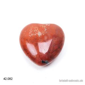 Herz Jaspis rot Breckzie 3 x 2,5 cm. SONDERANGEBOT