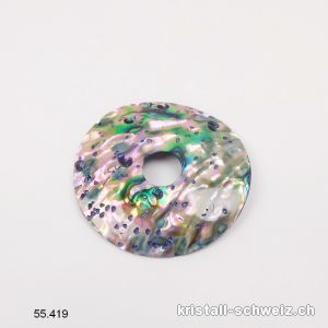 Abalone rosa, gebogene Donut ca. 4,7 cm