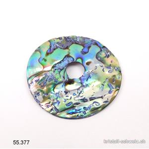 Abalone, gebogene Donut 4,2 cm. Unikat