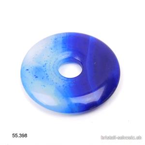 Achat blau - Indigo dunkel, Donut 3 cm