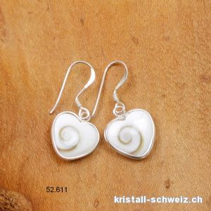 Ohrhänger Auge von Santa Lucia, Herz aus 925 Silber