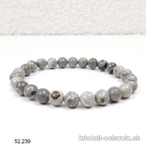 Armband Achat Crazy Lace grau 8 mm / 21 cm