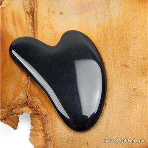 Engelsflügel - Massage schwarzer Obsidian 7,5 - 8 cm