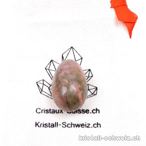 1 Ei YONI Rhodonit 3 x 2 cm, Grösse S. Ungebohrt. Sonderangebot