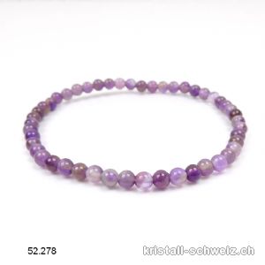 Armband Amethyst 4 mm, elastisch 19,5 cm. Grösse M-L. Sonderangebot