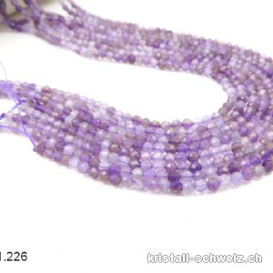 Strang Amethyst facettiert 3 - 3,5 mm / 39,5 cm. Sonderangebot