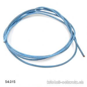 Lederband Blau-Grau, 1,5 mm /1 Meter