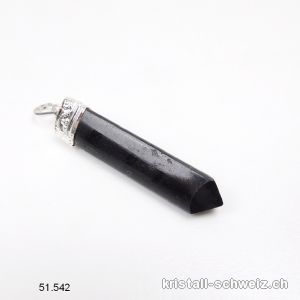 Anhänger schwarzer Turmalin Stab 3,7-4,2 cm mit Metall. Sonderangebot