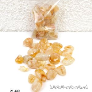 50 Gramm Citrin, kleine Trommelsteine 0,5 bis 2 cm. Sonderangebot
