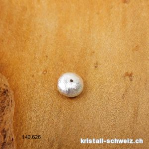 Linse gewölbt 8 mm x dick. 4 mm, Zwischenteil aus 925 Silber