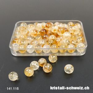 Citrin Kugel gelocht 5,7 - 6 mm