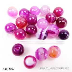 Achat rosa pink, Kugel gelocht 8 - 8,5 mm. Sonderangebot