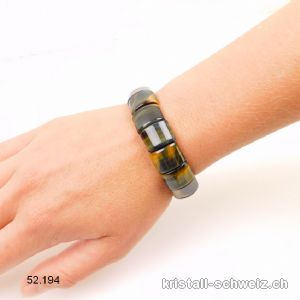 Armband Falkenauge 1 x 1,5 cm, elastisch 19 cm