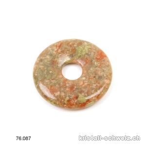 Epidot - Unakit - Granit, Donut 3 cm