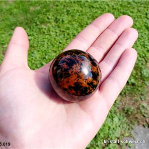 Kugel Obsidian mahagoni aus Mexiko Ø 4,1 cm. Einzelstück