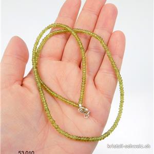 Halskette Idokras - Vesuvianit grün 3 - 4 mm / 45 cm