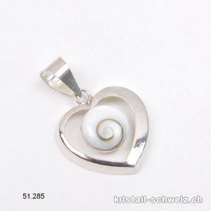 Anhänger Auge von Santa Lucia Herz 2 cm aus 925 Silber