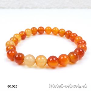 Armband Karneol 8 mm, elastisch 18 cm